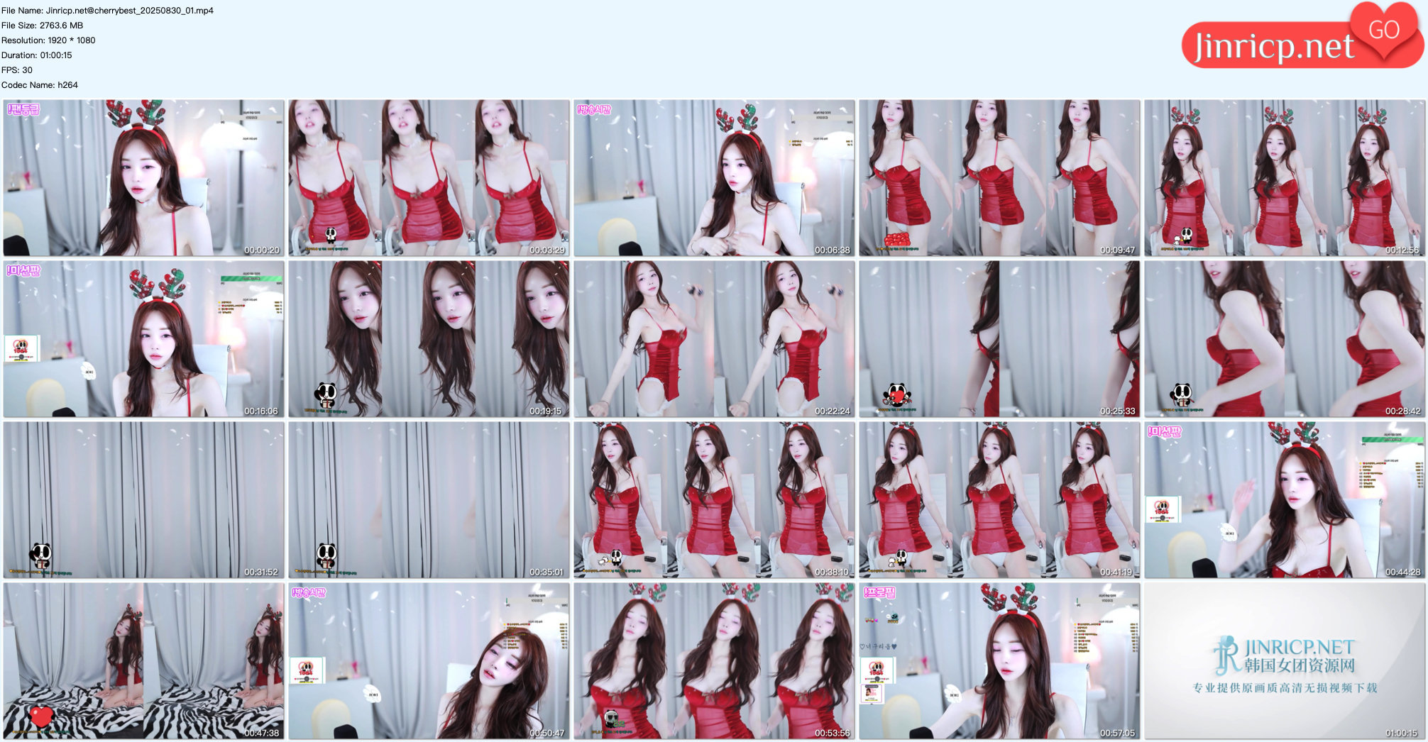 高颜值主播 樱桃酱 짱아신 cherrybest 个人直播 20250830 完整版 [5V/10.4G]